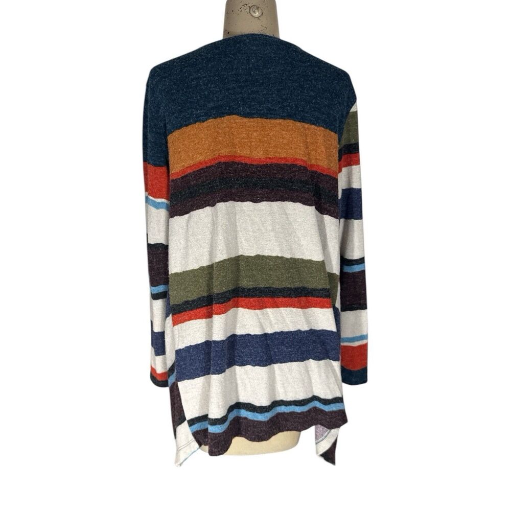 Lovely J Southwest Striped Open Cardigan Jacket Women’s Sz L - Picture 3 of 5